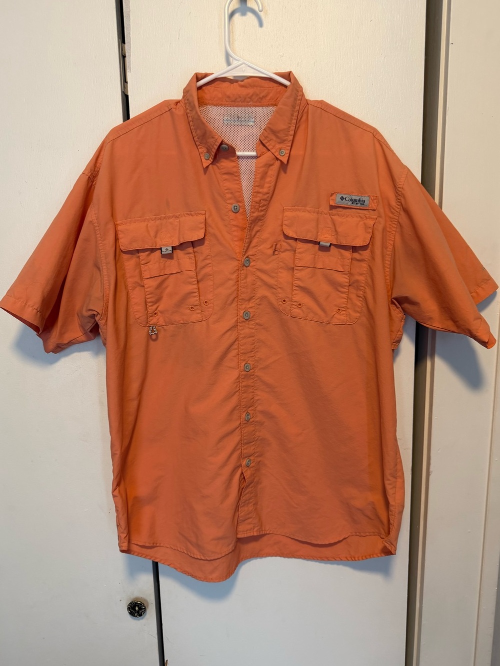 Columbia Men’s Short-Sleeve Button-Down Shirt - Orange